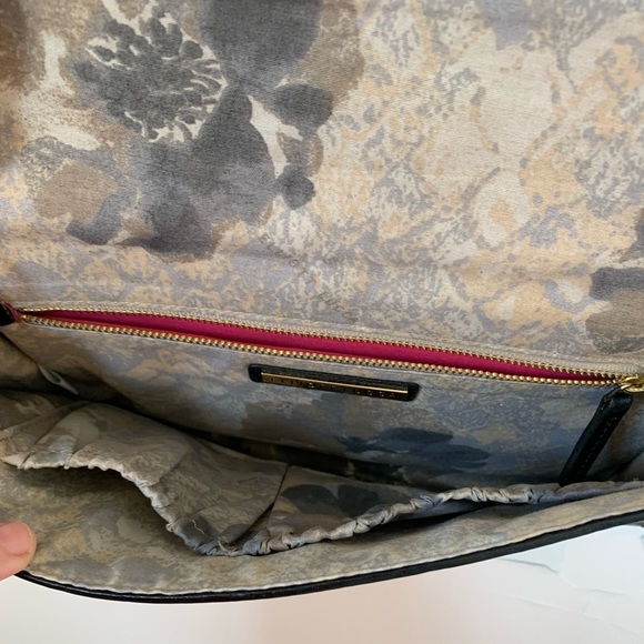 Elliott Lucca Metallic Chain Leather Clutch Shoulder Bag - Picture 8 of 12